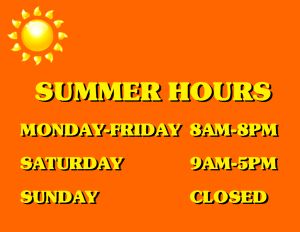 summer hours